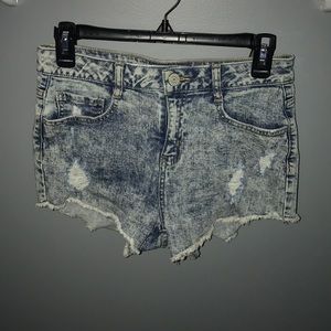 Jean distressed shorts